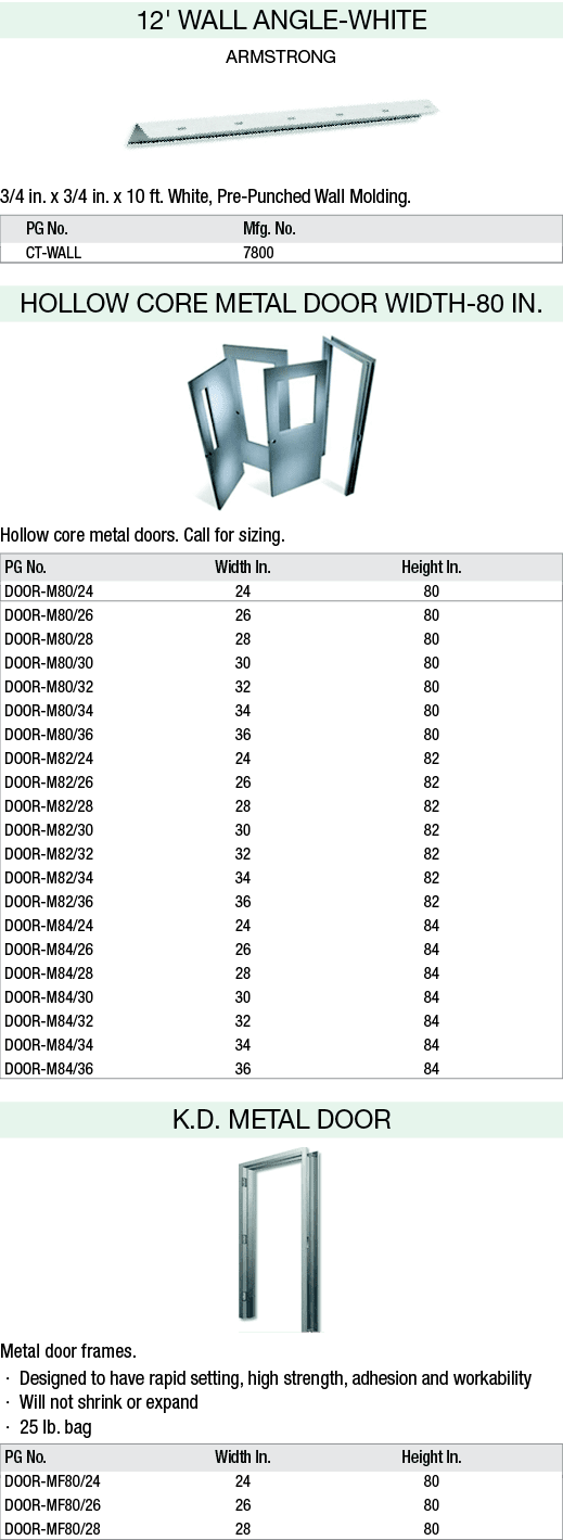 12' WALL ANGLE WHITE ARMSTRONG ￼ 3/4 in. x 3/4 in. x 10 ft. White, Pre Punched Wall Molding. PG No. Mfg. No. CT WALL...