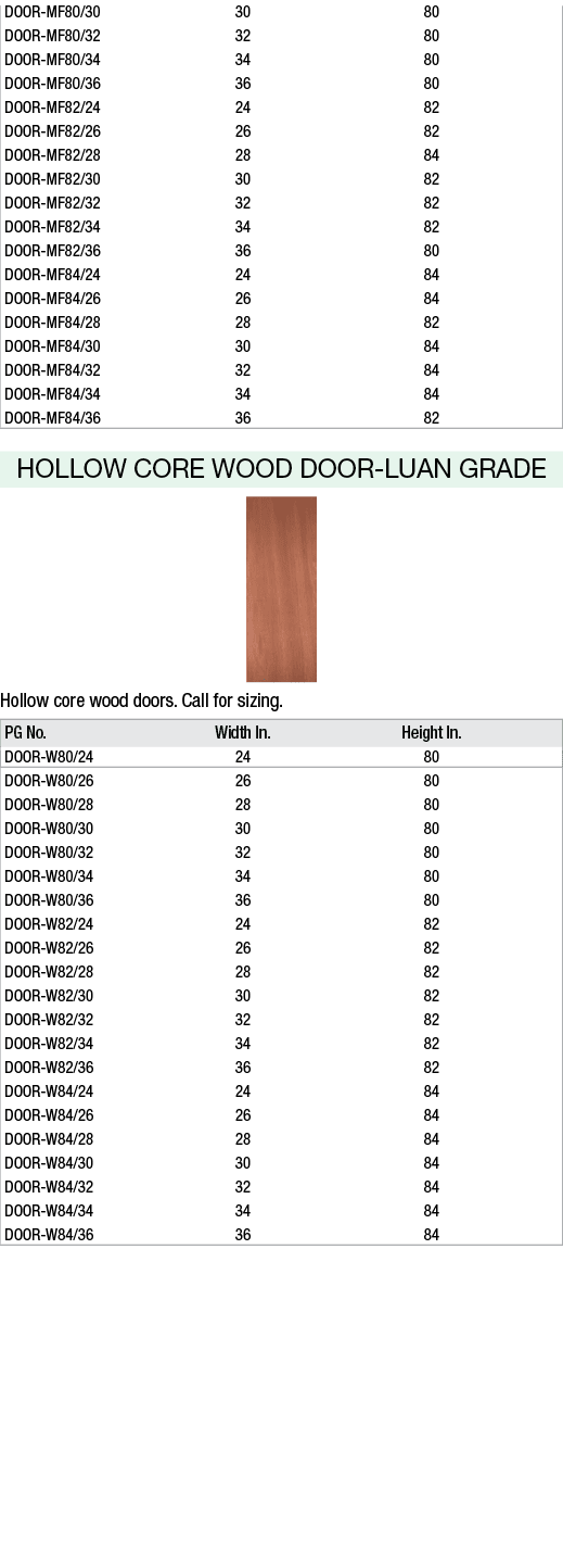 DOOR MF80/30 30 80 ﻿DOOR MF80/32 32 80 ﻿DOOR MF80/34 34 80 ﻿DOOR MF80/36 36 80 ﻿DOOR MF82/24 24 82 ﻿DOOR MF82/26 26 ...